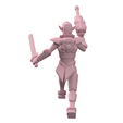 Elf-Clown-Pose-back.png Doom Buffoon Space Elf Clown: Unique 3D Printable Miniature for Tabletop Gaming