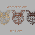 geometric-owl-wall-art-final.png Fichier STL Art mural hibou géométrique・Design pour imprimante 3D à télécharger