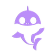 Baby Shark - Blue.stl Porta-chaves Tubarão bebé