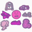 Captura.png Cutter stamp barbie ken cutter pink cutter pastry cookies porcelain ceramic doll fashion 2023