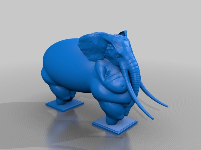 Download Free Stl File Elephant Woman Of Willendorf Ii • 3d Print Model 