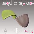 masksoldier5.jpg Archivo STL gratuito El juego del calamar mask/ Squid Game Mask - Front Man Mask Squid Game・Objeto imprimible en 3D para descargar