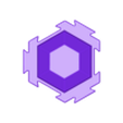 Interlocking hexagons 50widthx40height.stl Cubes hexagonaux à emboîtement