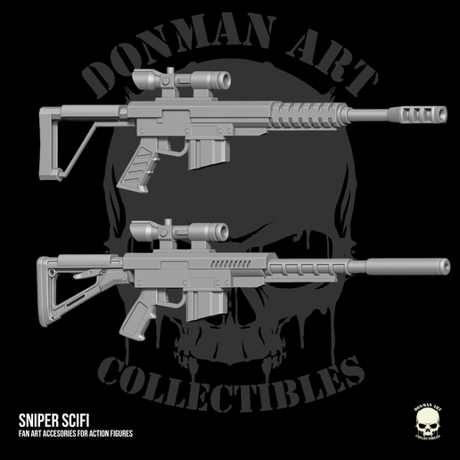 Scifi Sniper 3D Printable Files for Action Figures