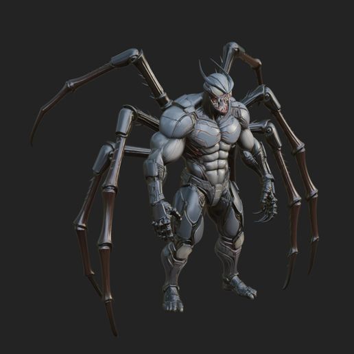 Spider Legged Demon Statue Design 10 - 3D Print Model
