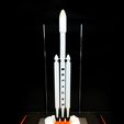 FalconHeavy_3D.jpg Fichier STL gratuit SpaceX Falcon Heavy Multi Pièces/Couleurs・Design pour impression 3D à télécharger