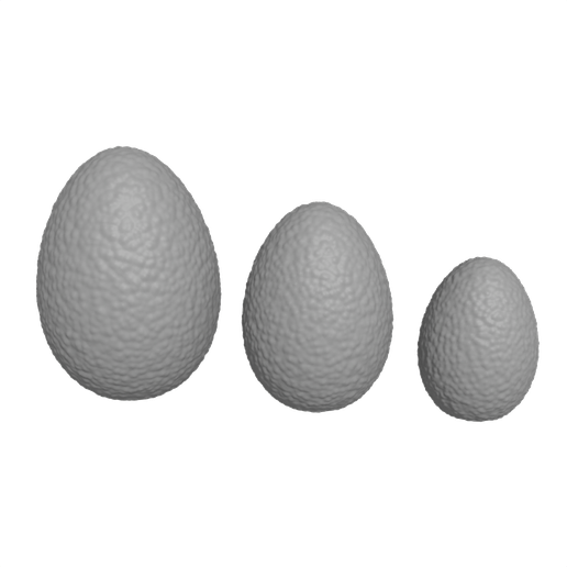 Set of 3 Textured Dinosaur Eggs, Easter Decor
