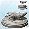 3.jpg Set of three wolves in a pack with base (24) - Animal Savage Nature Circus Scuplture High-detailed