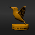 Shapr-Image-2024-01-06-191320.png Hummingbird Figurine with Inspirational Quote stand, thoughtful gift, hummingbird decoration