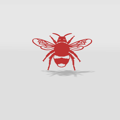 1.png STL file Real honey bee wall decor・3D print model to download