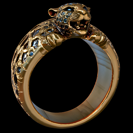 💍 宝石黑豹戒指・文件用于STL 三维打印・Cults