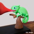 2.jpg Chameleon Bookend