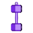 Mancuerna 10kg.STL Key ring - Hexagonal dumbbell.