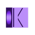 9 MM K.stl LETTERS FOR PENCIL OR PEN TOPPER IN TWO DIAMETERS AND ALL THE LETTERS OF THE ALPHABET TO COMBINE AS YOU WISH.
