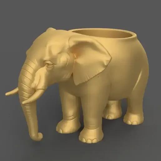 Elephant Planter Candy Candle Container 3D model