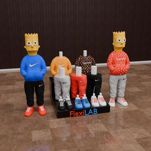 luxury-simpsons.jpg Bart Simpsons Urban Vibes old school style with changeable clothes and clothes stand - FLEXI LAB