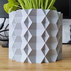 IMG_20230407_142734.jpg STL-Datei Geo Diamond Form - Topf und Pflanzgefäß - Modus Vase・Design zum Herunterladen und 3D-Drucken