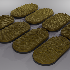 ovw.png Fichier STL 8x 25,4 x 50mm base avec terre de plage (+trous d'aimant)・Design à télécharger et à imprimer en 3D