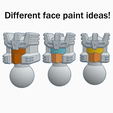 Different face paint ideas! Visor Head for Transformers Kingdom / Legacy Eject