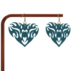 Screenshot-2023-05-08-210822.png STL file HEART EARRINGS・3D print object to download