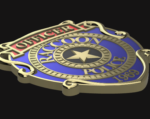 🦝 バイオハザード - ラクーンシティ警察署のバッジ 3Dモデル・ STL