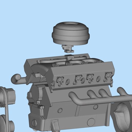 🆓 V8 Engine Free download 3D model KIT for old pickup truck・Free 3D ...