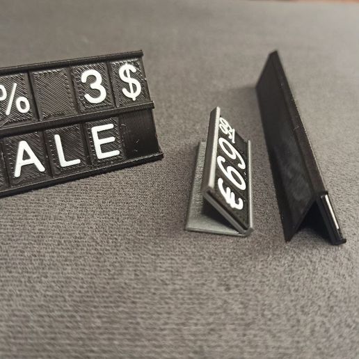 🏷 Modular price tags with interchangeable symbols・ STL File for 3D ...