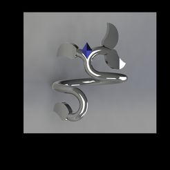 AnilloDiamanteAzulPlata.JPG Fichier STL gratuit Anneau HELISEMA・Design pour imprimante 3D à télécharger