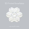 Render_SF_4.png 3D Snowflake Set of 24  STL Files for 3d Printing DiY Printable Сhristmas Décor Model Christmas Snowflake STL 3D File