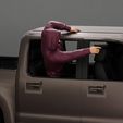 3DG-0002.jpg Gangster man in hoodie shooting gun leaning out the window of the car