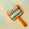 download-10.png Free STL file Chevron Paint Roller・Design to download and 3D print