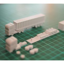 4.jpg STL file Container Truck 1:200・3D printing idea to download
