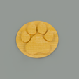 4.png dog paw coaster simple