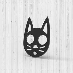 Gato Llavero.jpg STL file Cat Keychain Self Defense・3D print model to download, A_Q1988