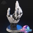 Cyberhand_19.jpg Cyberpunk Hand Statue Figurine stl printable collectable