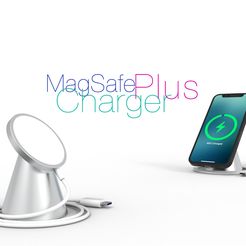 MagSafe-Charger-Plus.jpg Бесплатный STL файл Зарядное устройство MagSafe Charger Plus・Дизайн 3D-печати для загрузки, perinski