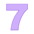 7_with_top_plane.stl Number 0-9 with editable top area