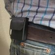 il_794xN.2209059468_okaz - Copy.jpg Mini Cosplay Pleather Pouch, Zippo size Flexible super durable (faux urethane leather) with belt strap, batman costume utility bag belt