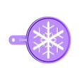 coffee stencil snowflake by ctrl design.stl Fichier STL pochoirs à café・Modèle à télécharger et à imprimer en 3D