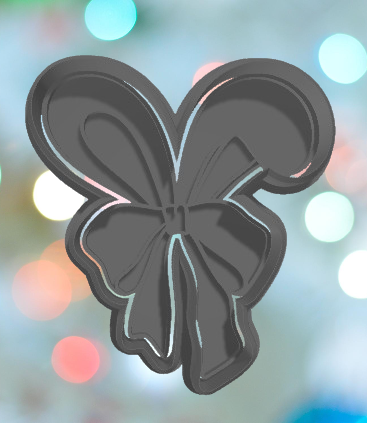 Bunny Ears with Bow Cookie Cutter
