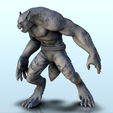 11.png Werewolf (+ pre-supported version) (4) - Darkness Chaos Medieval Age of Sigmar Fantasy Warhammer
