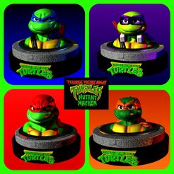 InCollage_20230814_112821785.jpg 4-PACK NINJA TURTLE MUTANT MAYHEM CHAOS MUTANT TURTLE
