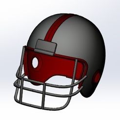 1.jpg STL-Datei Helm Fußball・3D-druckbares Modell zum herunterladen