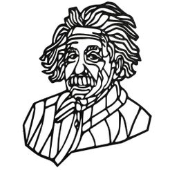 Настенная скульптура Альберта Эйнштейна 2D