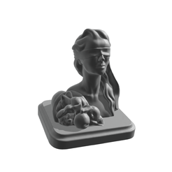 dea1.png Archivo STL Diosa de la suerte - con los ojos vendados.・Plan imprimible en 3D para descargar