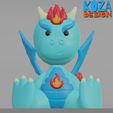 DRAGON-RENDER-2.jpg Pyro, a cute Dragon printed in place without supports design by Koza
