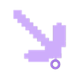 pickaxe.stl A minecraft pickaxe for your keychain in pixel style