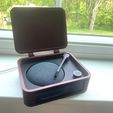 IMG_3951.jpg Google Home Holder Nest Mini Stand Home Mini Case Cool Record Player Turntable Gift Wood Vintage Decor Theme Smart Speaker Case Retro Gift