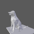 wireframe0003.png Statuette of a lowpoly sitting dog