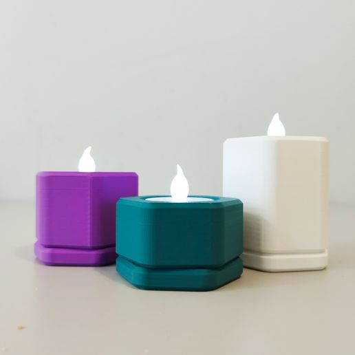 Hexagonal candle holder. - 3D model önizlemesi
